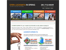 Tablet Screenshot of locksmithspring.com